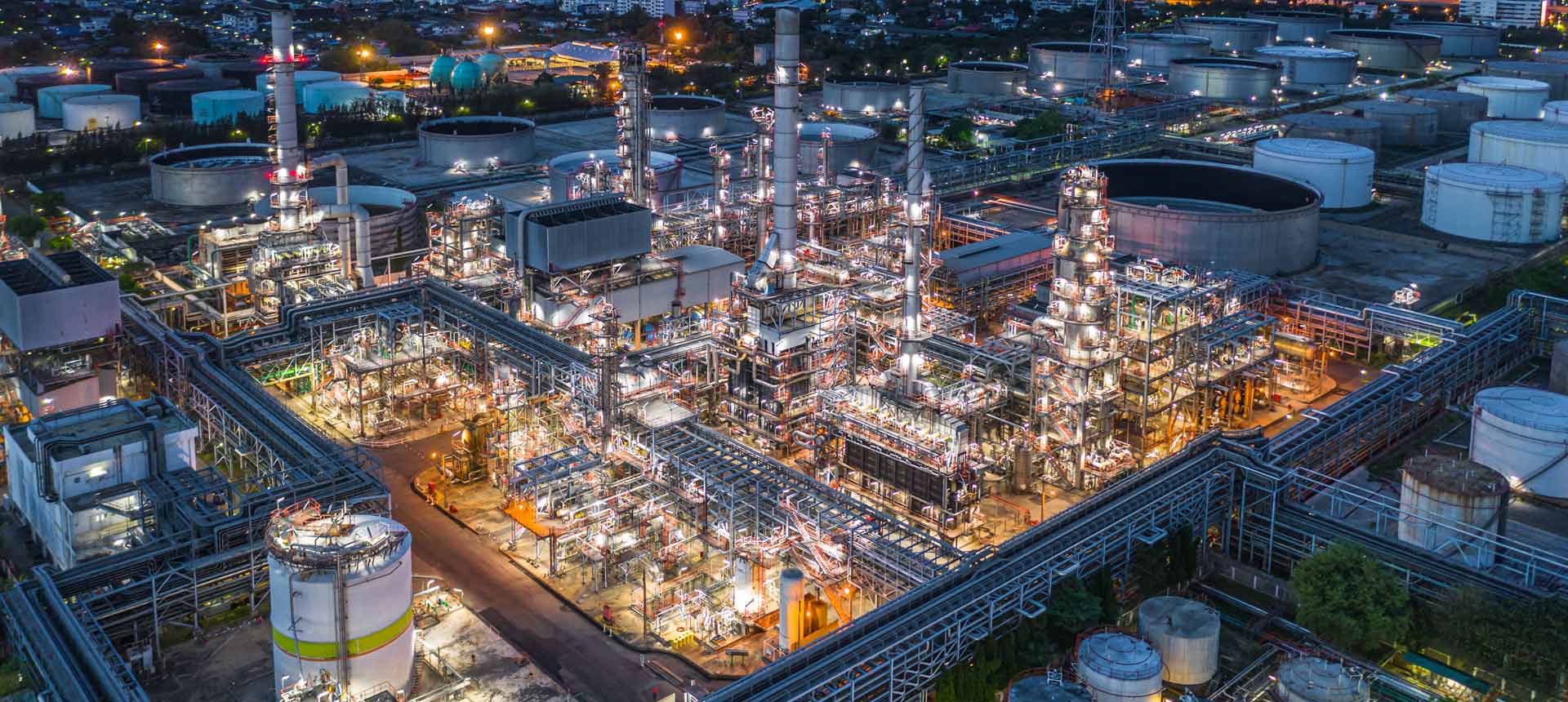 aerial view oil refinery refinery plant refinery factory night 1